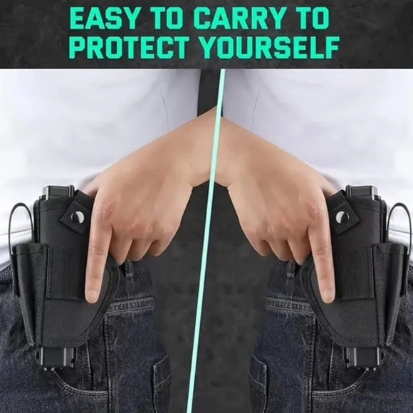 NEW Gun Holster Durable Ambidextrous Universal Concealed Carry Black - Picture 4 of 9